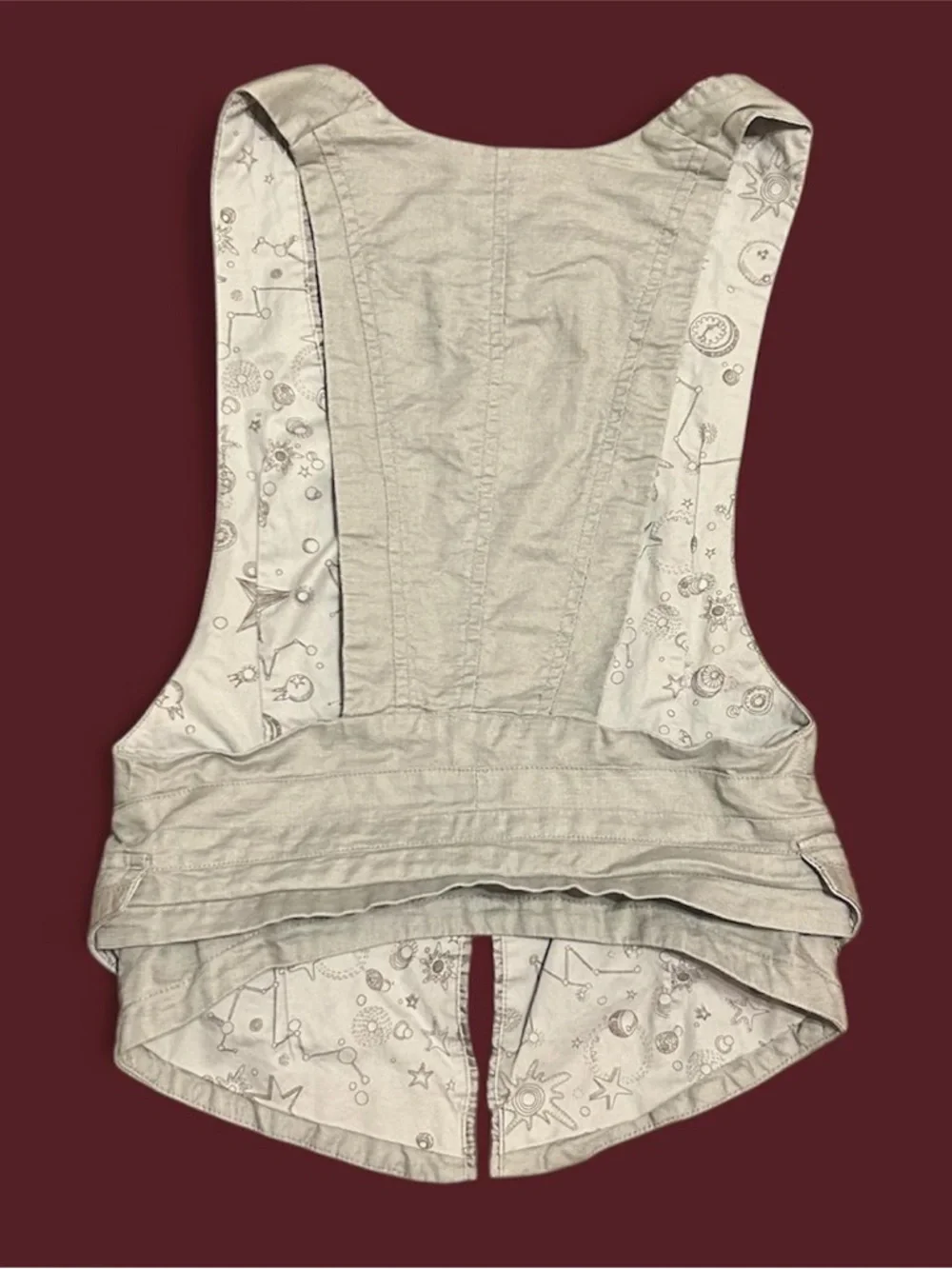 Light Beige Utility Pocket Vest - Picture 2 of 2